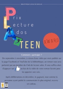 Prix lecture ados : PLA&#039;Teen award