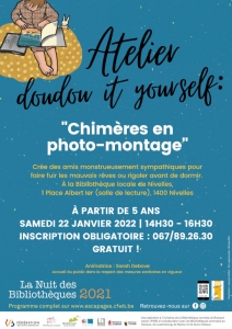 La nuit des bibliothèques 2021 : atelier &quot;Doudou it yourself...