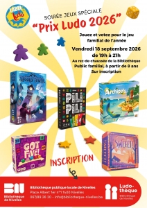 Soirée jeux spéciale « Prix Ludo 2026 » : jouez et votez pou...