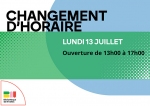 Fermeture exceptionnelle ce 13/07